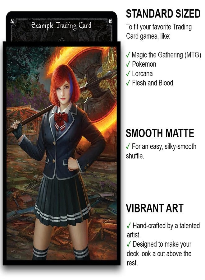 Fantasy North - Elaina - Festival Face Off - 100 Smooth Matte TCG Trading Card Sleeves - Anime - Fits Magic MTG Commander Pokemon and Other Card Games - Playing Card Sleeves - Image 2